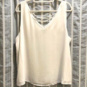 White Blousy Tank